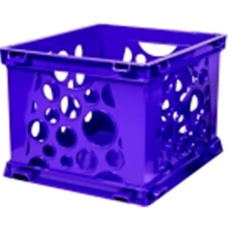 STOREX Storex Mini Stackable Storage Crate - Purple 1466433